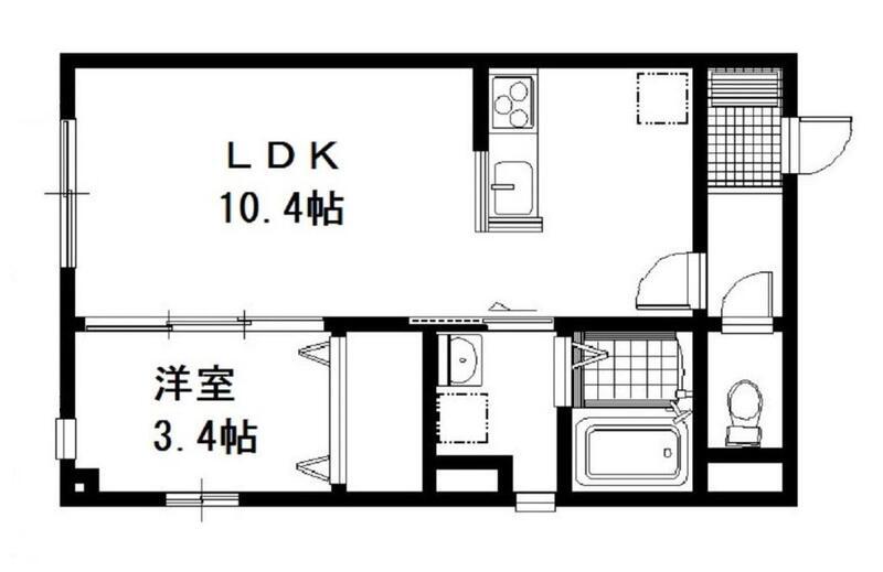 ストークフレア(1LDK/3階)の間取り写真