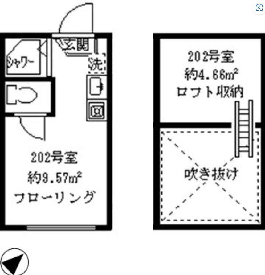 プルミエール野方(ワンルーム/2階)の間取り写真