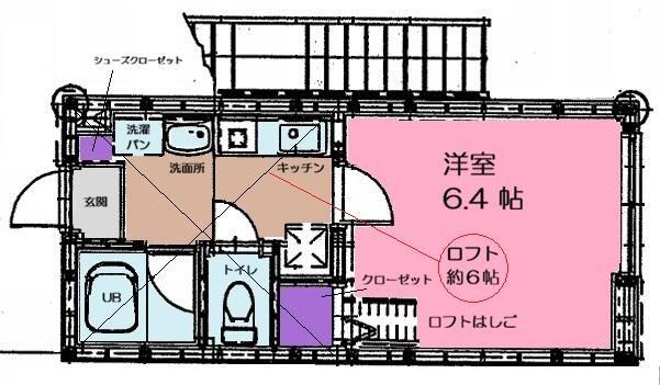 プリマベラ(1K/2階)の間取り写真
