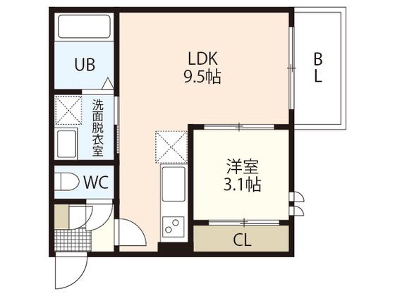 REGALEST COCON KOGO(1LDK/3階)の間取り写真