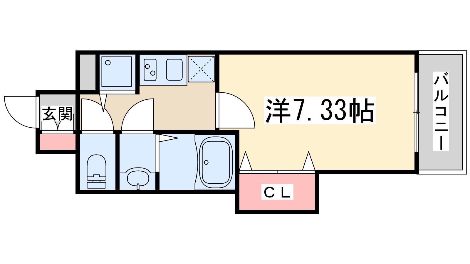 ラグゼ新大阪サウス(1K/4階)の間取り写真