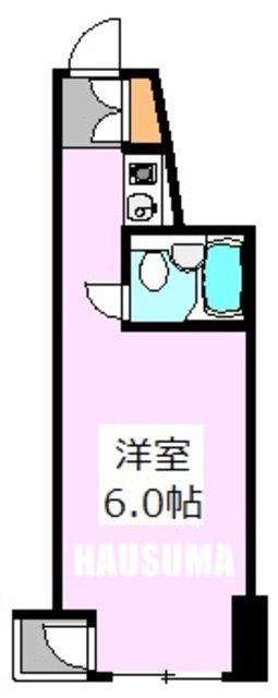 スカイコート田端(ワンルーム/3階)の間取り写真
