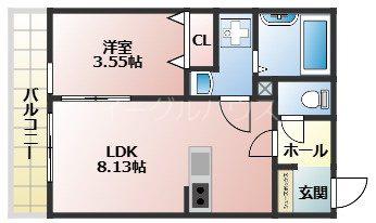 THE NOBLES 俗明院(1LDK/3階)の間取り写真