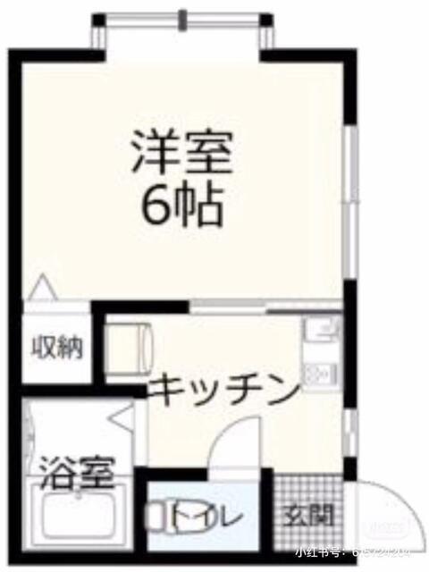 ミレニアムハウス(1K/1階)の間取り写真