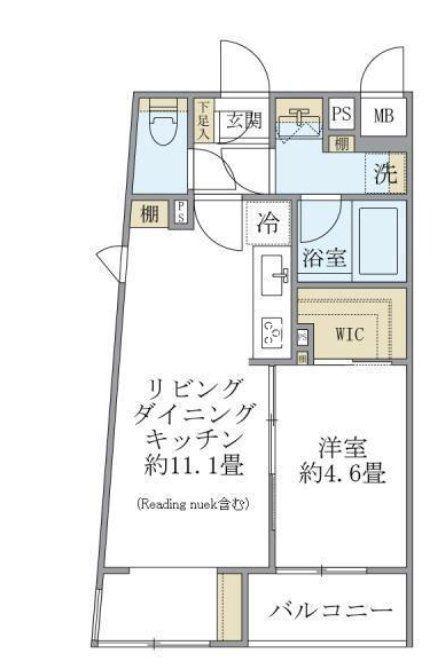 COMPOSITE 大井町 HILLTOP(1LDK/2階)の間取り写真