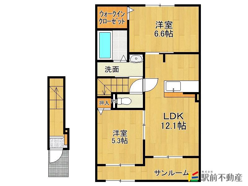 メゾン ド ノーブル(2LDK/2階)の間取り写真