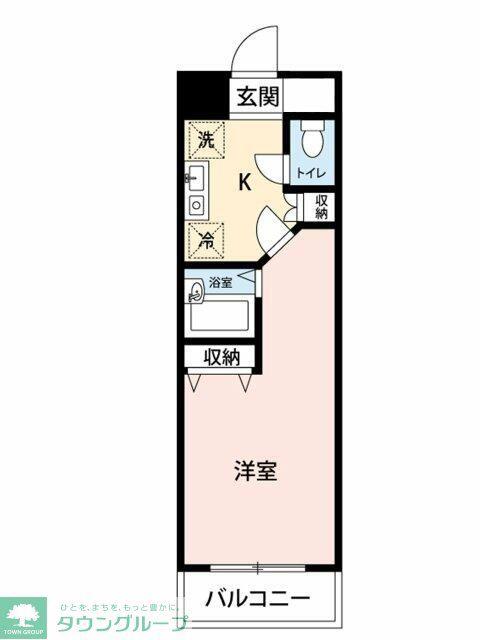 エスペランサ・K2(1K/7階)の間取り写真