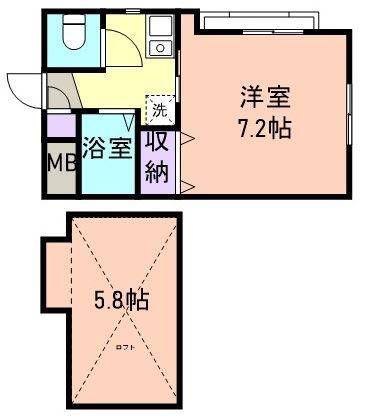 プルミエエールIKD(1K/2階)の間取り写真