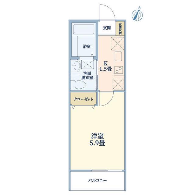 AKIRAGARDENI(1K/1階)の間取り写真