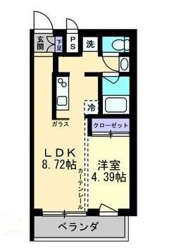 コリドールナカノ(1LDK/5階)の間取り写真