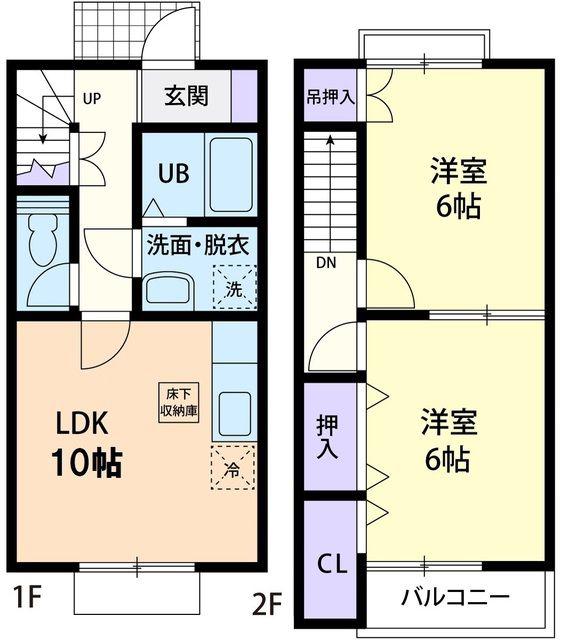 アーバンステージ V(2LDK/1階)の間取り写真
