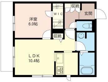ジュネス江古田(1LDK/1階)の間取り写真
