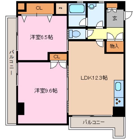 田中ビル(2LDK/1階)の間取り写真