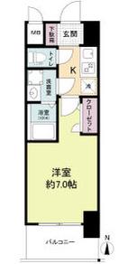 ライジングメゾン新大阪サウス(1K/11階)の間取り写真