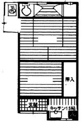 朝日荘(2K/1階)の間取り写真