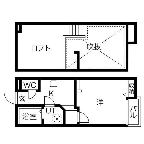 CREO本陣弐番館(1SK/1階)の間取り写真