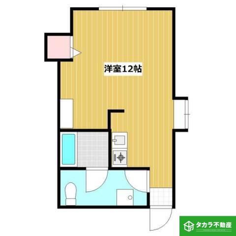 オクタ大友(ワンルーム/2階)の間取り写真