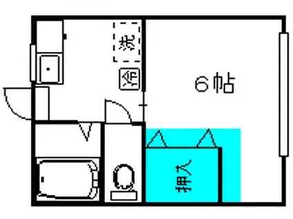 フレッシュハイツ緑ヶ丘(1K/2階)の間取り写真