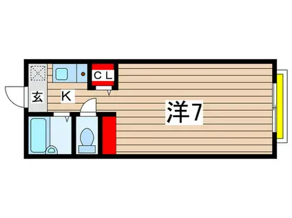 M・レスポワール大塚(1K/2階)の間取り写真