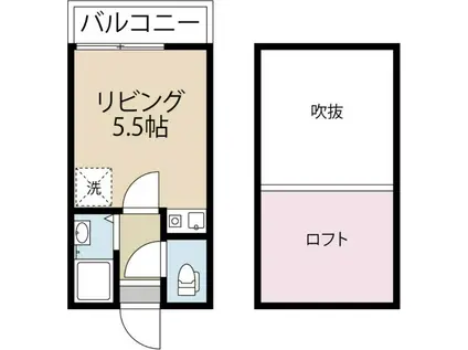 グリーンコーポ大手町(ワンルーム/2階)の間取り写真