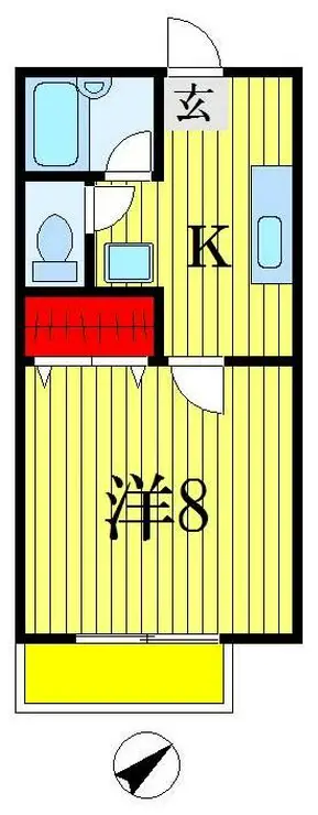 ハイネス弁天 1階階 間取り