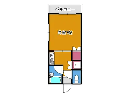 サンライズ長洲 I(1K/2階)の間取り写真