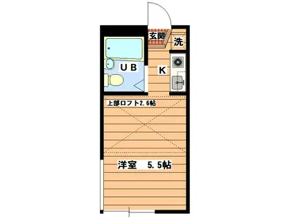 ラ・カシータ(ワンルーム/2階)の間取り写真