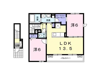 アートクリアネス(2LDK/2階)の間取り写真
