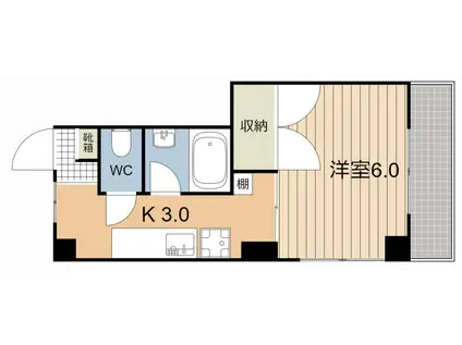 コーポ南星(1K/3階)の間取り写真