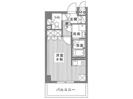 SAKATO2(ワンルーム/2階)の間取り写真