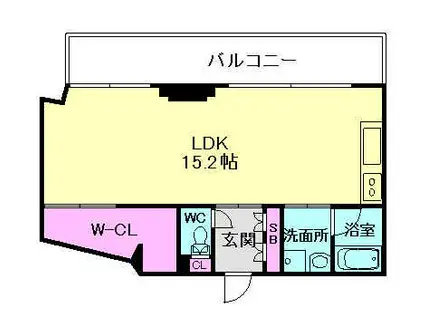 ザ・タワー大阪(ワンルーム/45階)の間取り写真