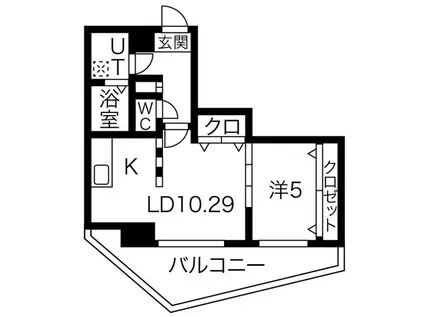 AMS海宝楼(1LDK/5階)の間取り写真