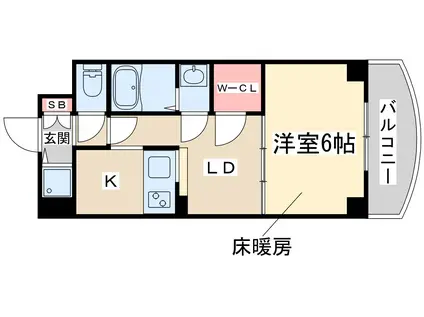 ノルデンタワー新大阪アネックスA棟(1LDK/19階)の間取り写真
