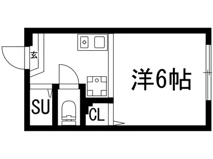 IZUMICRAFTTSMANHOUSE(ワンルーム/2階)の間取り写真
