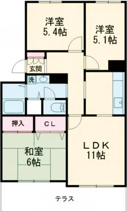 つつじヶ丘シティハウス 1階階 間取り