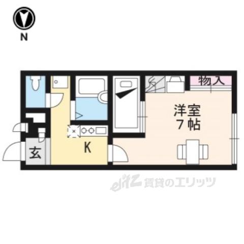 レオパレス E&WIMAMURA(1K/2階)の間取り写真