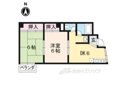 ミノベマンション(2DK/3階)の間取り写真