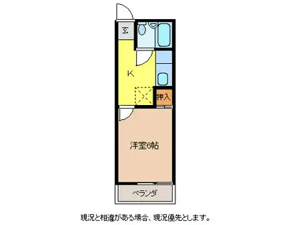 第三王神ハイツ(1K/1階)の間取り写真