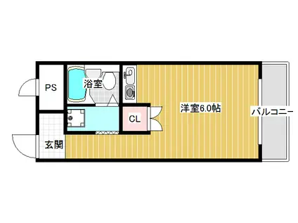 グレープ本町(ワンルーム/2階)の間取り写真
