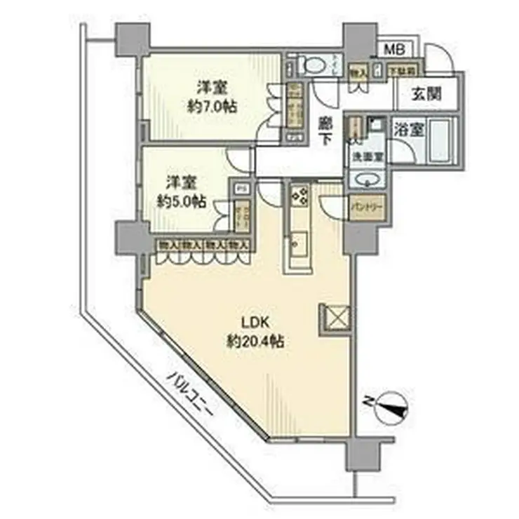 パークハウスさいたま新都心MID TOWER 10階階 間取り