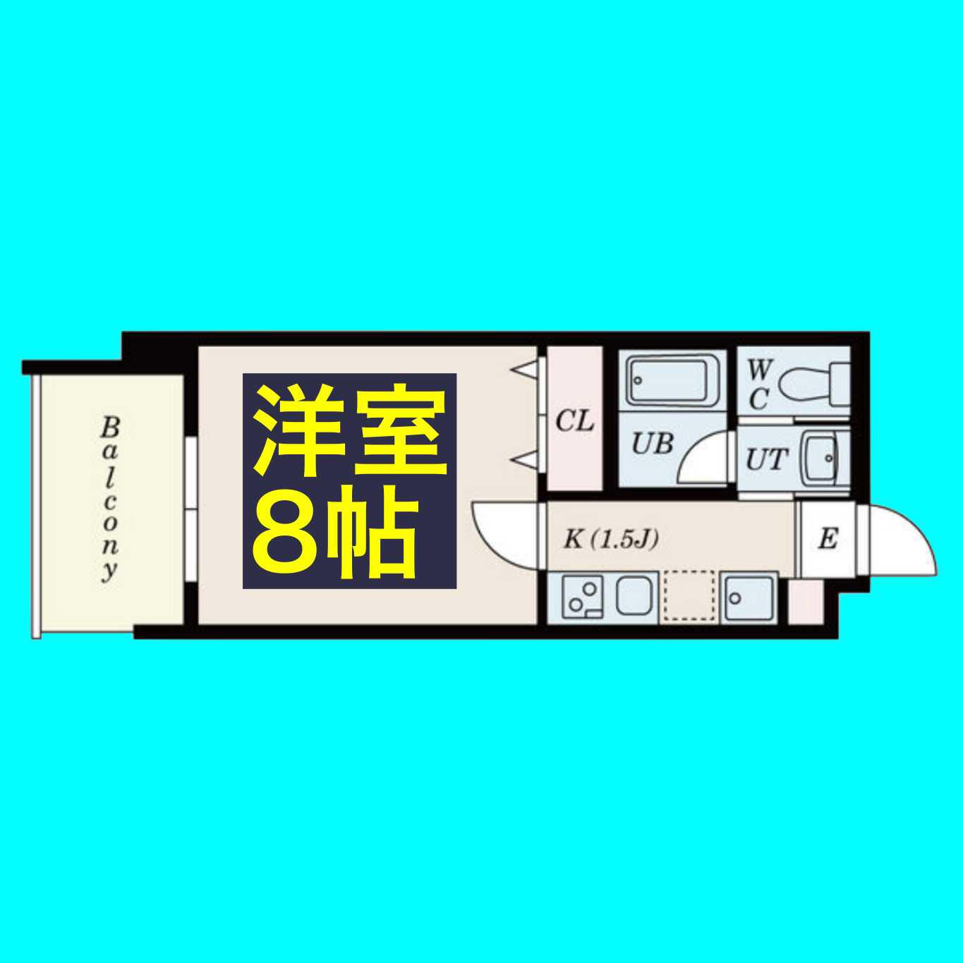 プライマル名古屋吹上(1K/4階)の間取り写真