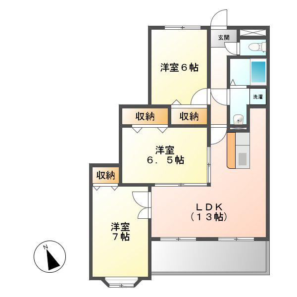 センチュリーヒルズ(3LDK/7階)の間取り写真