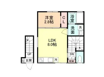 RIMOWA下轡田(1LDK/2階)の間取り写真