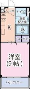 ナカノハイツ(1K/1階)の間取り写真