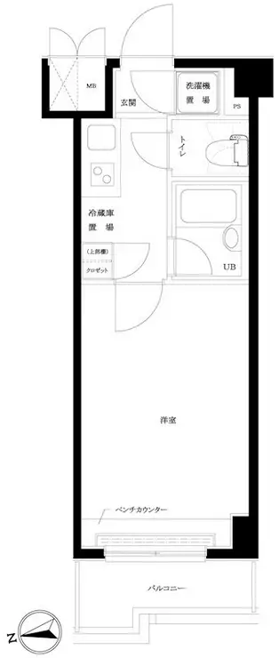 ルーブル蒲田参番館 5階階 間取り