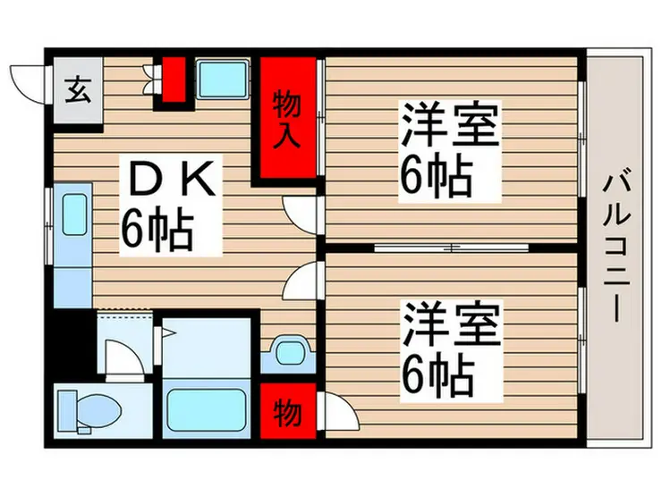 みやび第2コーポ 3階階 間取り