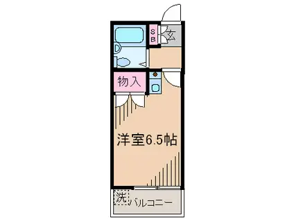 岩崎ハイム(ワンルーム/2階)の間取り写真