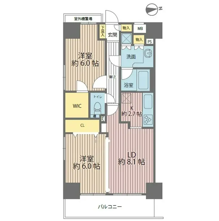 日神パレステージ東新宿イーストフォート 6階階 間取り