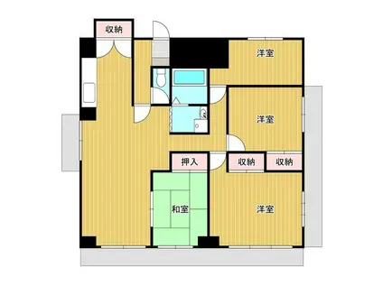 リアライズ猪子石旧サンティビル(4LDK/12階)の間取り写真