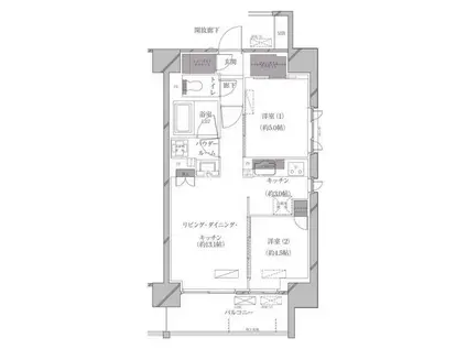 A-STANDARD芝浦(2LDK/5階)の間取り写真